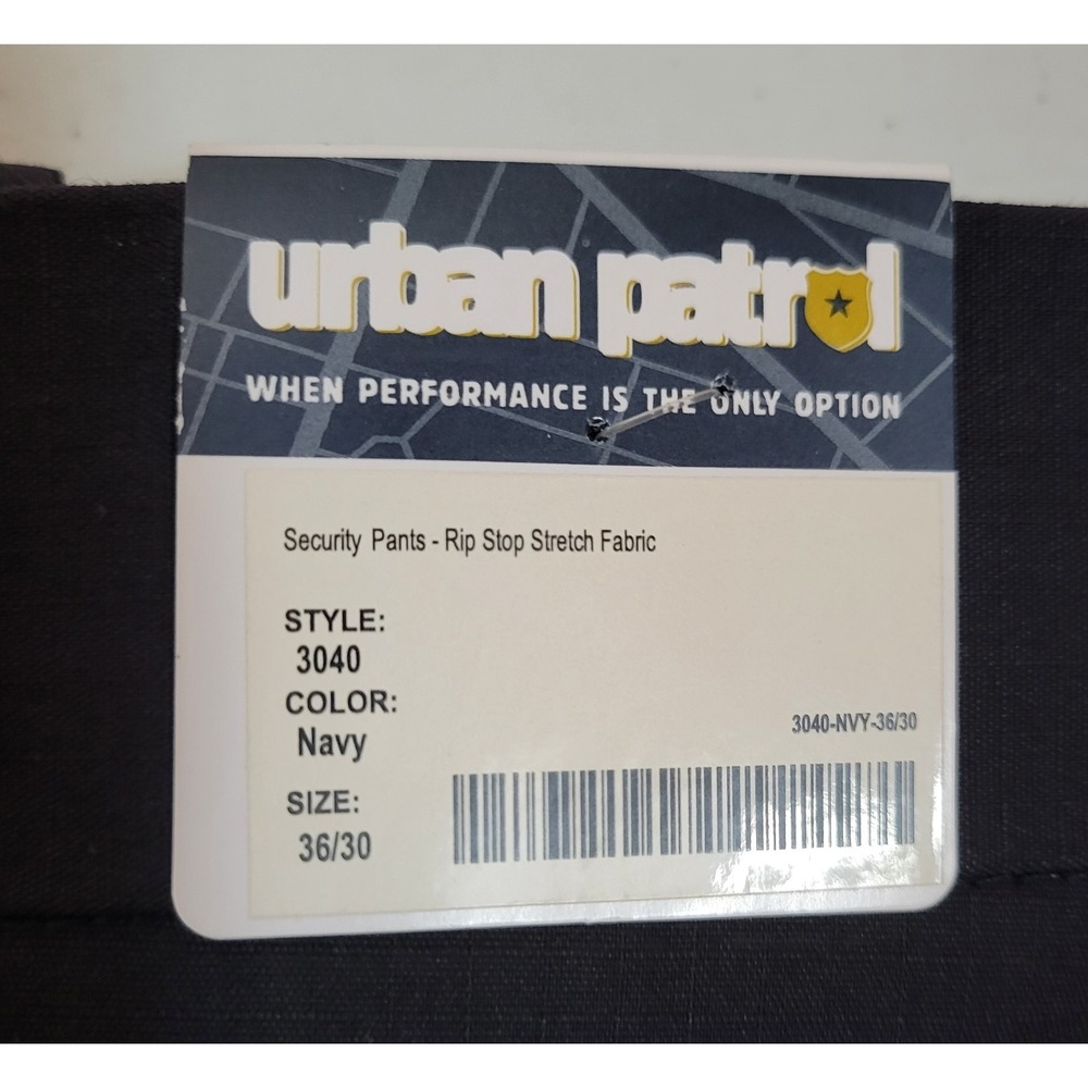 Urban Patrol Security Pants 36x30 New NWT Rip Stop Stretch Navy Men's 0879 - Picture 5 of 8